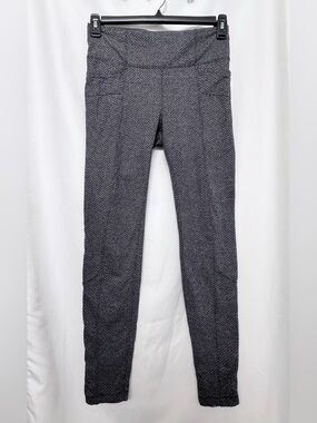 Athleta Gray Textured High Rise Pocket Leggings Women’s Medium